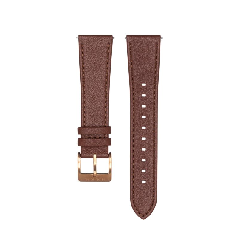 Brew Retrograph - Brown Leather Strap 22 mm